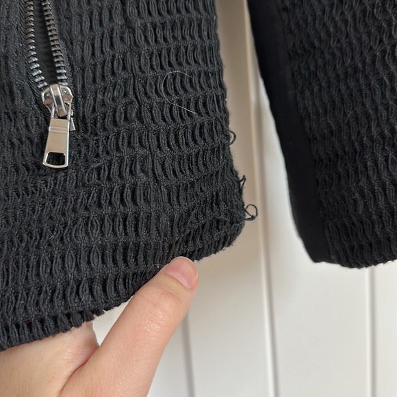 SOLD ⬇️ Joie Black Zip Up Moto Blazer Jacket - Picture 6 of 17